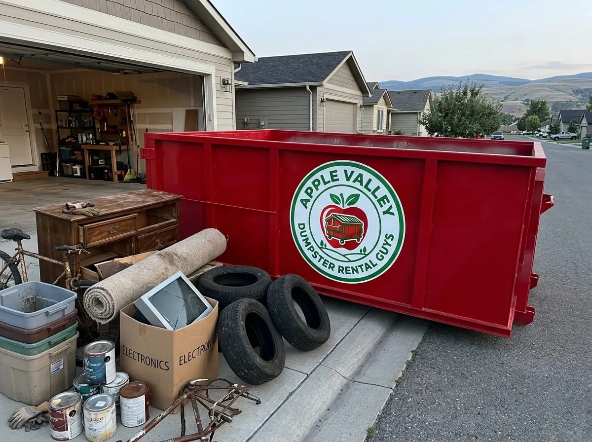 Roll-off dumpster delivered to a property in Northfield, MN Roll-off dumpster delivered to a property in Northfield, MN